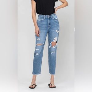 Flying Monkey Distressed Mom Jeans Size 30